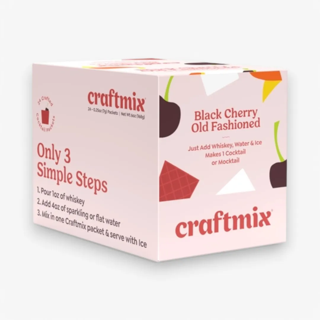 Black Cherry Old Fashioned Cocktail Mixer - 24ct Caddy