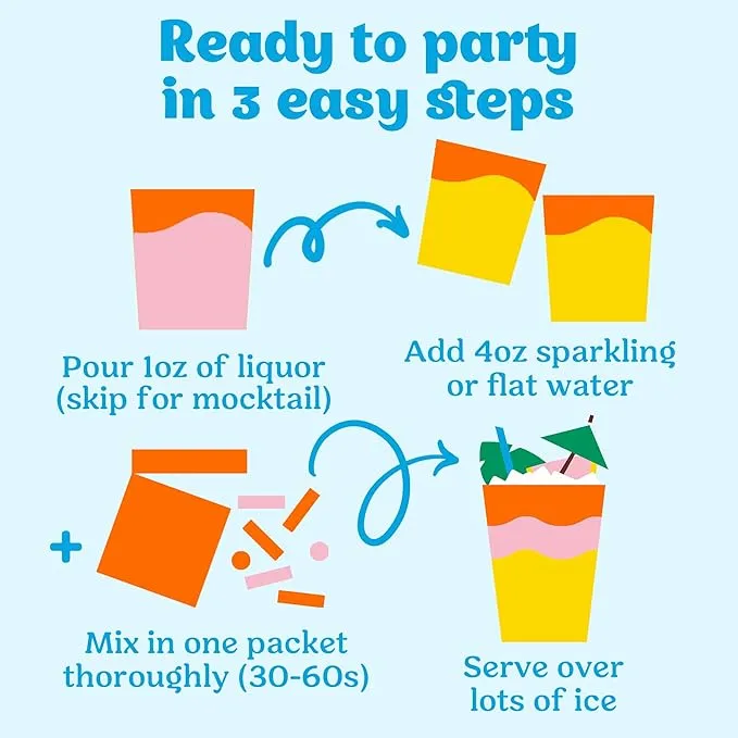 Classic Lemonade & Cocktail/Mocktail Mixer - Single Packets