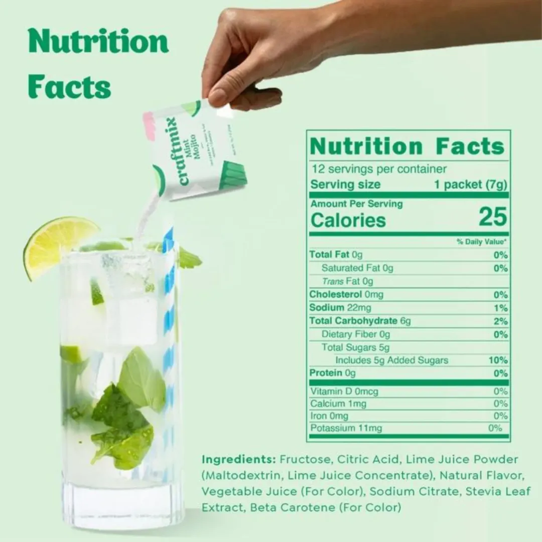 Mint Mojito Cocktail / Mocktail Mixer - 24ct Caddy