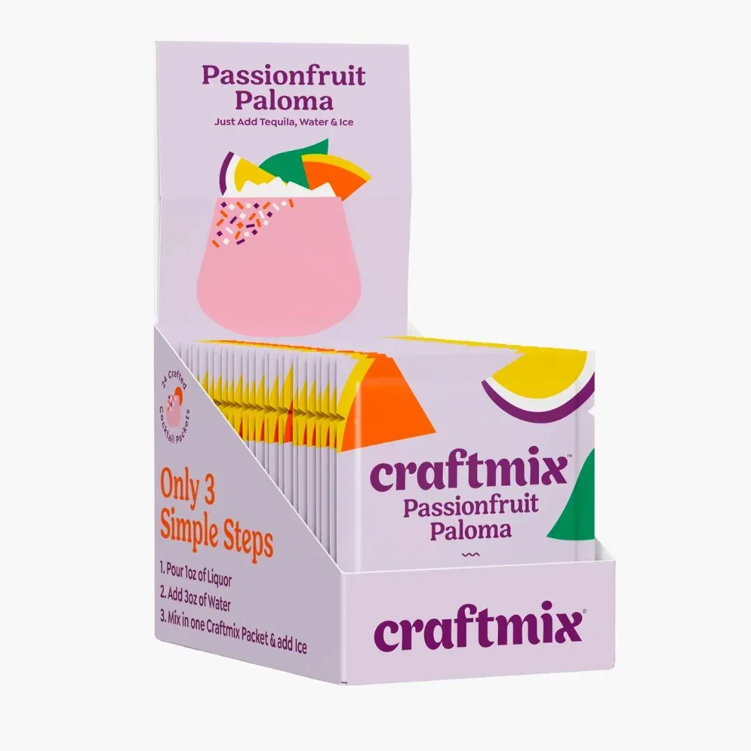 Passionfruit Paloma Cocktail / Mocktail Mixer - 24ct Caddy