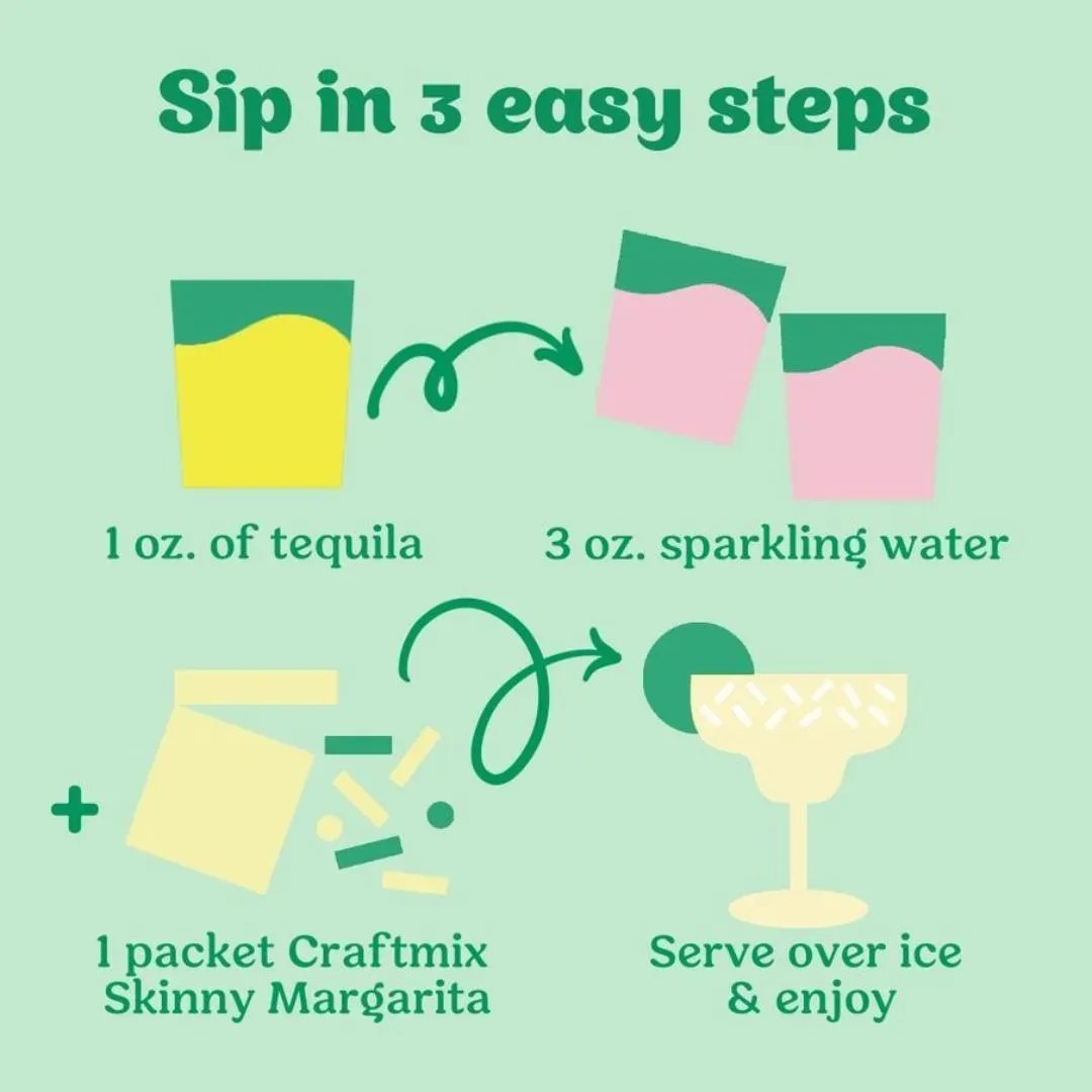 Skinny Margarita Cocktail Mixer - 6 Servings Multipack