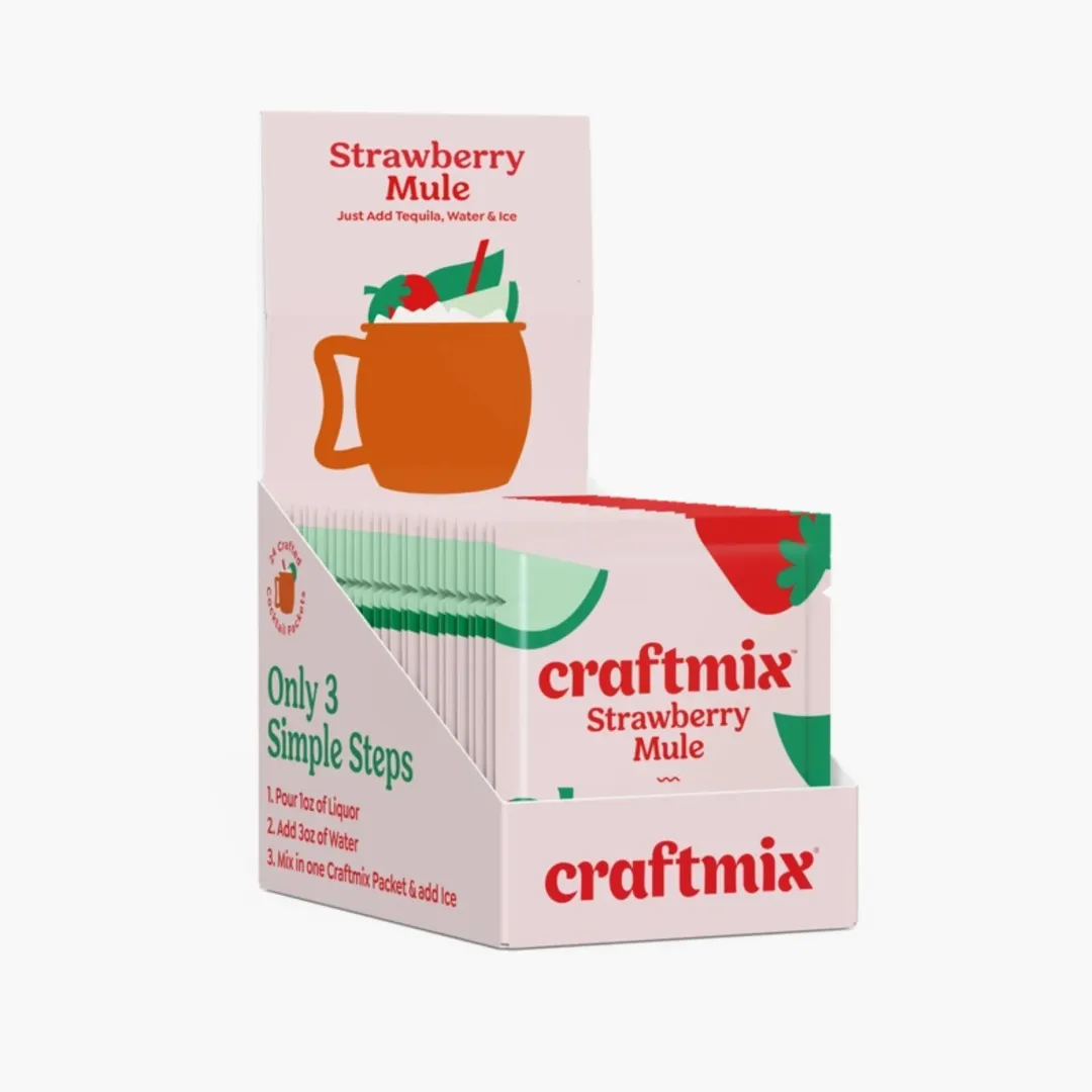 Strawberry Mule Cocktail / Mocktail Mixer - 24ct Caddy