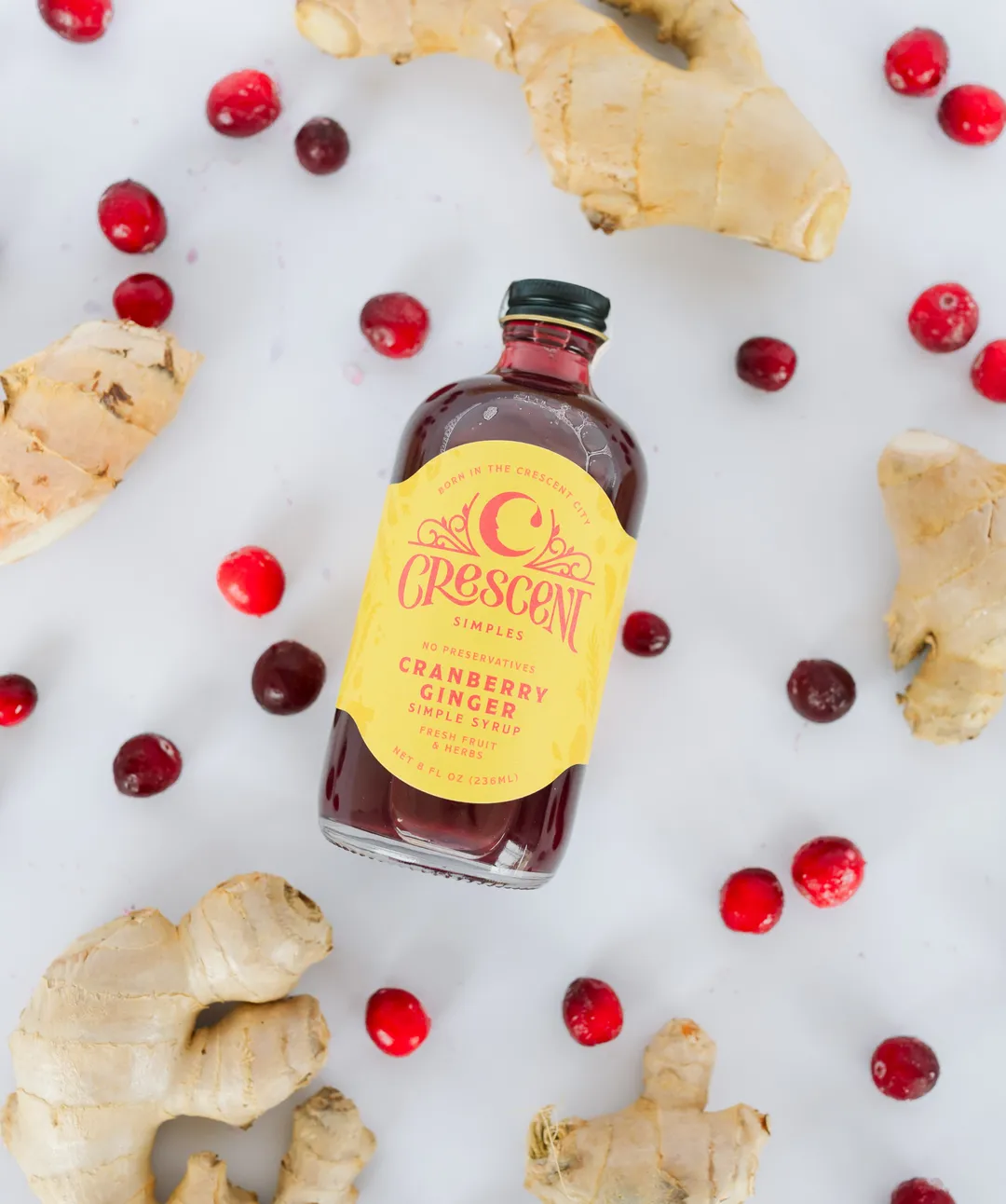 Bar Size Cranberry Ginger Simple Syrup