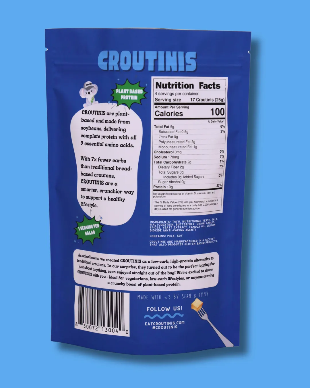 Ranch Crouton - High Protein, Low Carb & Gluten Free, Pantry Size 3.5oz Bags