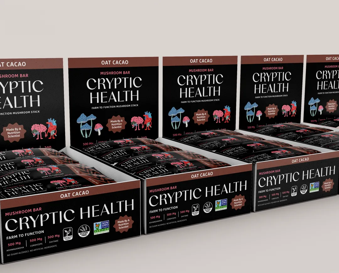 Oat Cacao Mushroom Bar – 12ct Case | Functional, Plant-Based