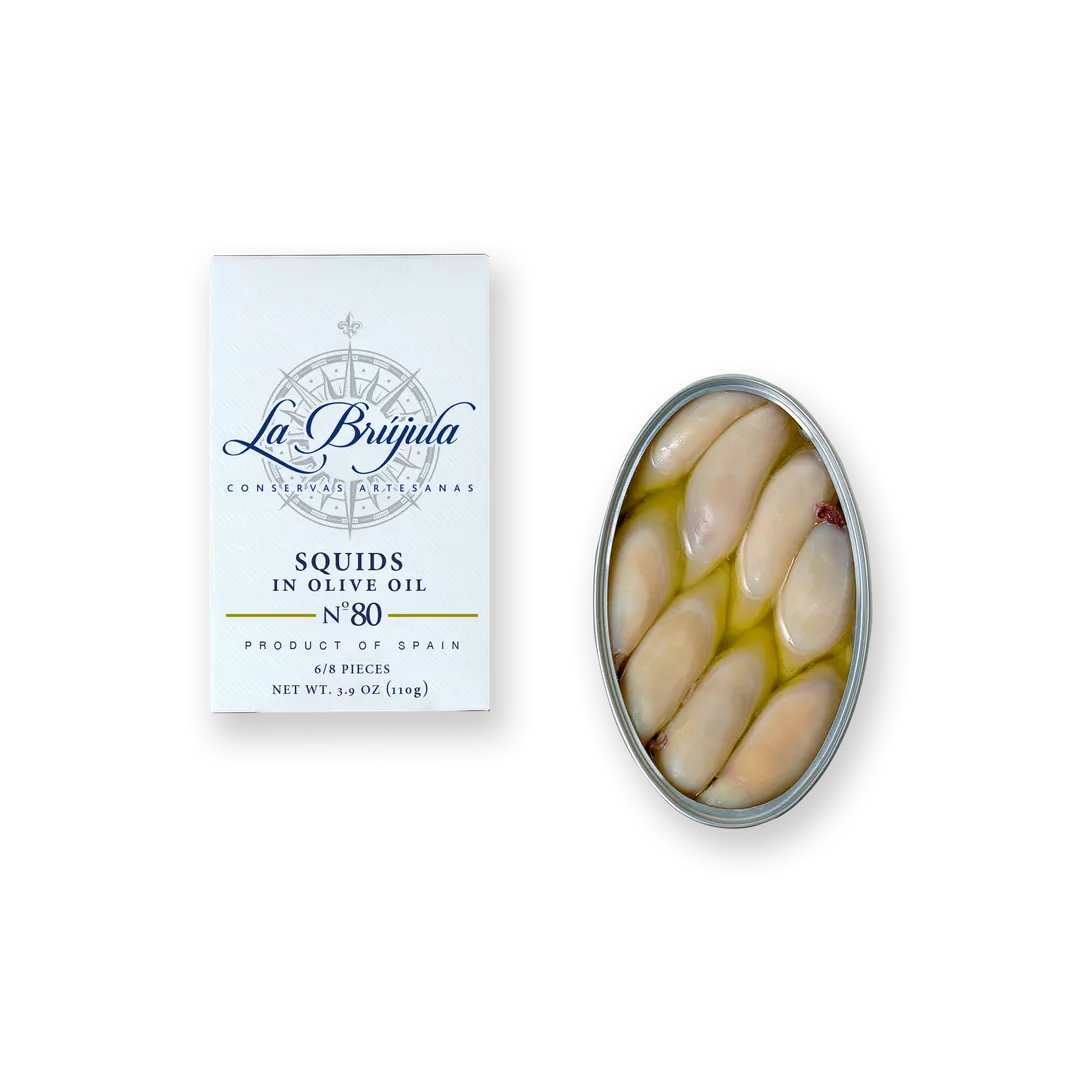 La Brujula Squid in Olive Oil - 3.9 oz