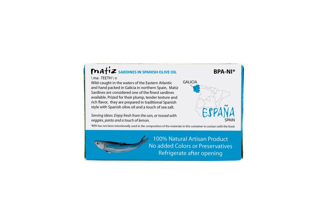 Matiz Sardines in Olive Oil - 4.2oz Tin