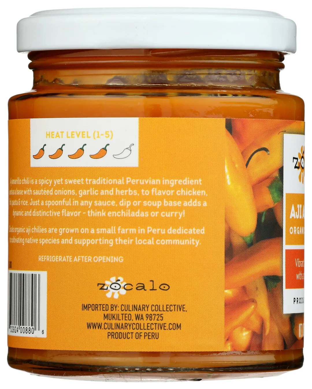 Zocalo Aji Amarillo Chili Paste - Organic 8oz Jar
