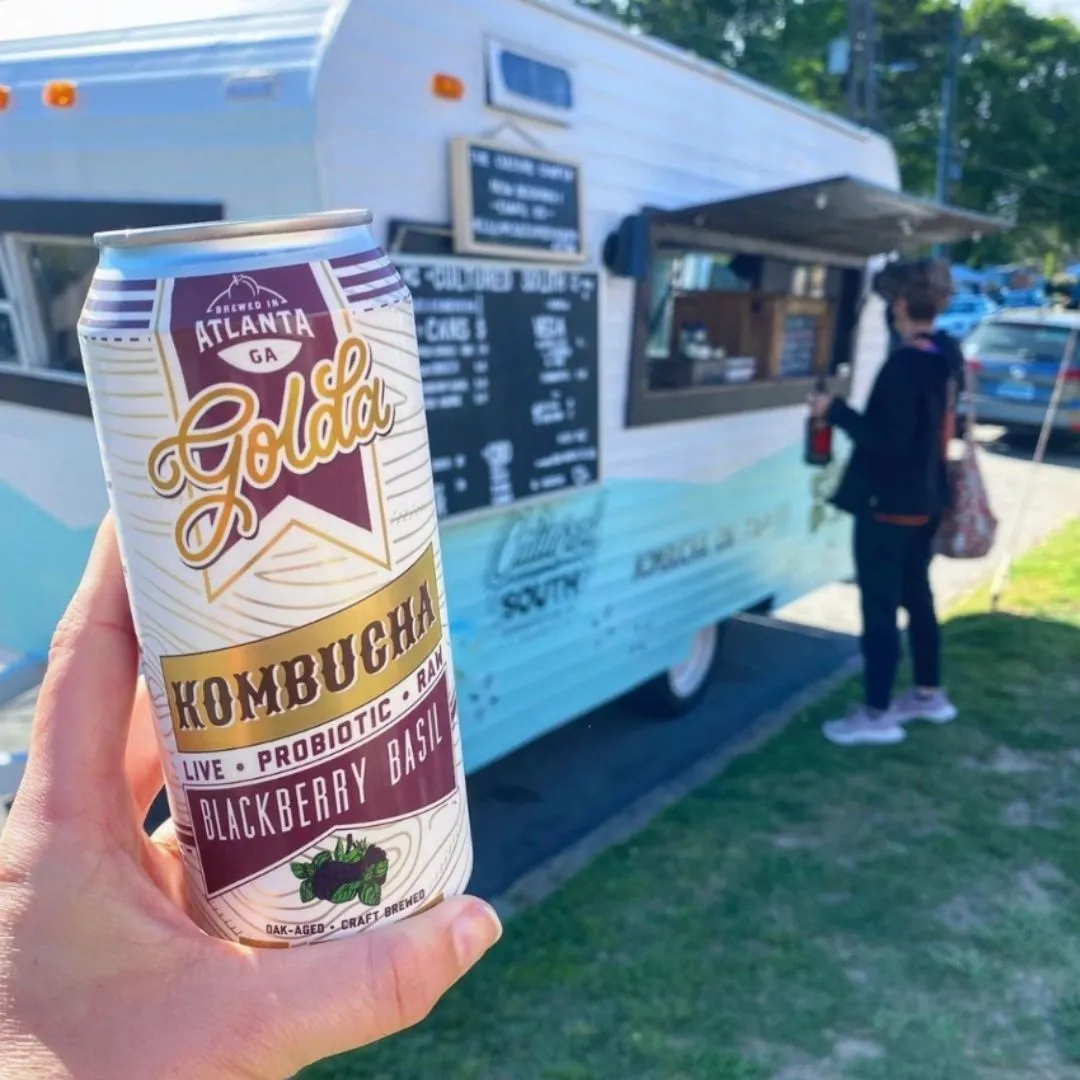 Blackberry Basil Kombucha