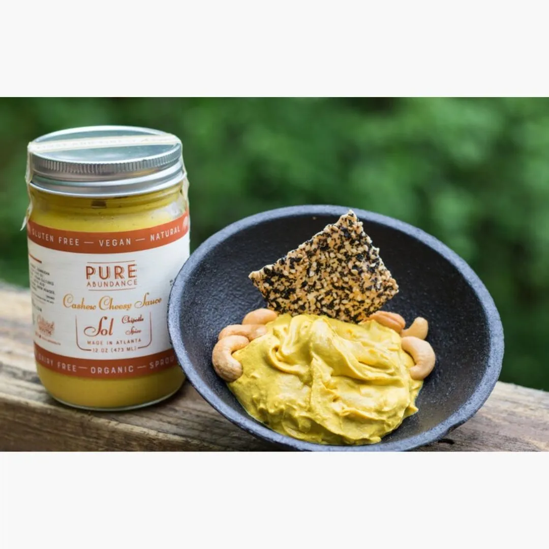 Sol Cashew Cheesy Sauce - Vegan - 12 oz Jar