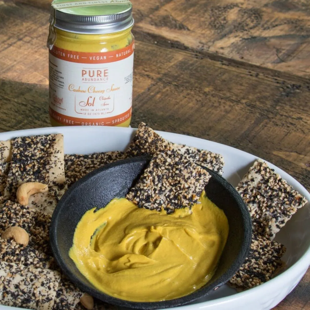 Sol Cashew Cheesy Sauce - Vegan - 12 oz Jar
