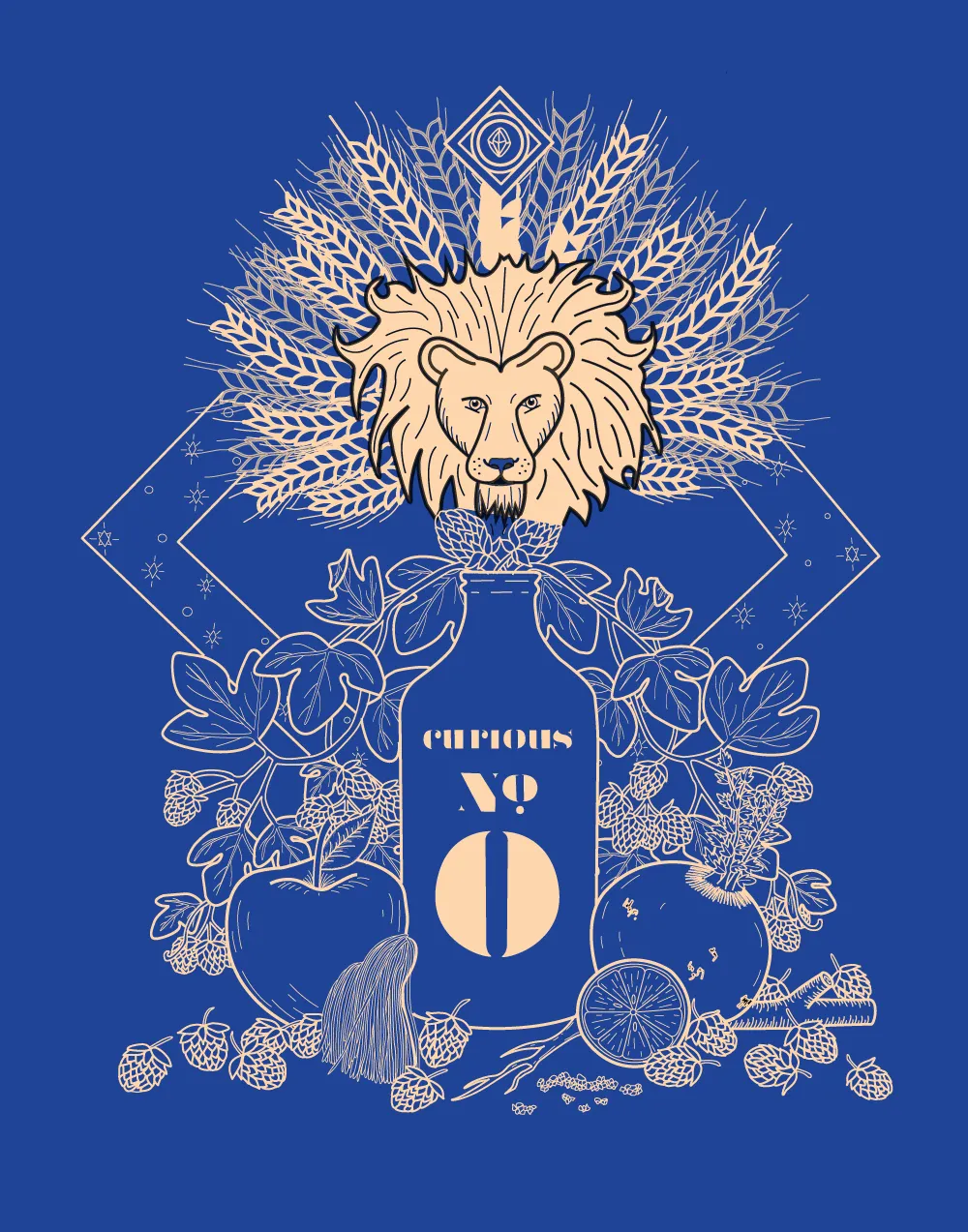 Curious Zero Lion's Mane Lager • Booze-Free Craft Brew