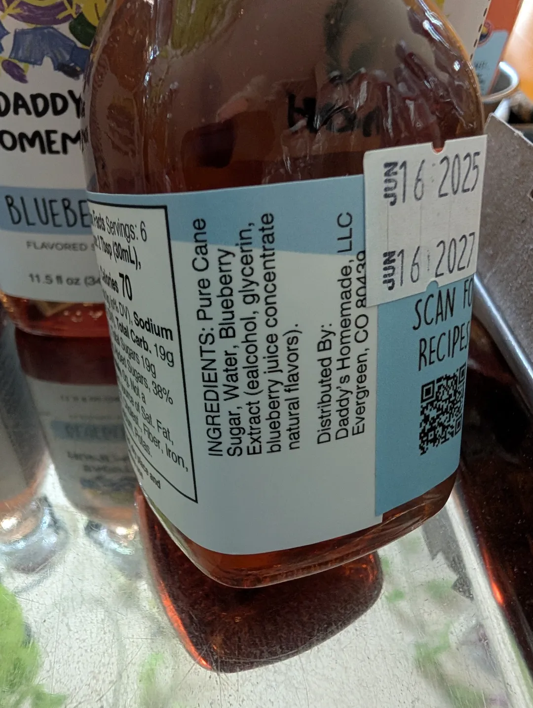 Blueberry Natural Flavored Syrup 6oz