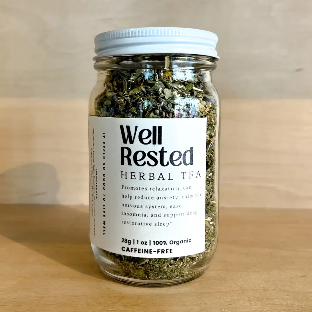 Well Rested Loose Leaf Herbal Tea | Glass Jar