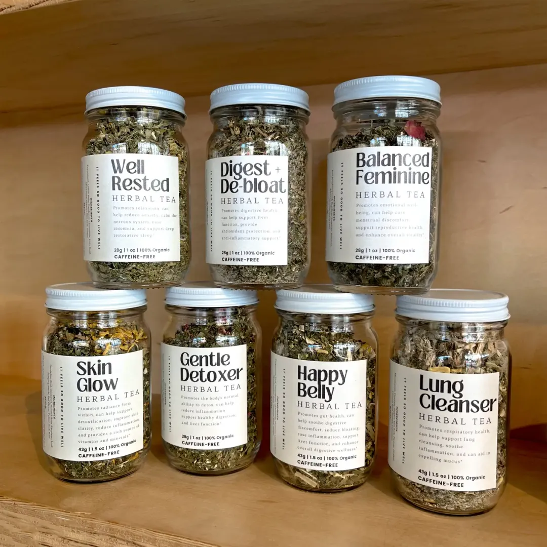 Balanced Feminine Loose Leaf Herbal Tea | Glass Jar