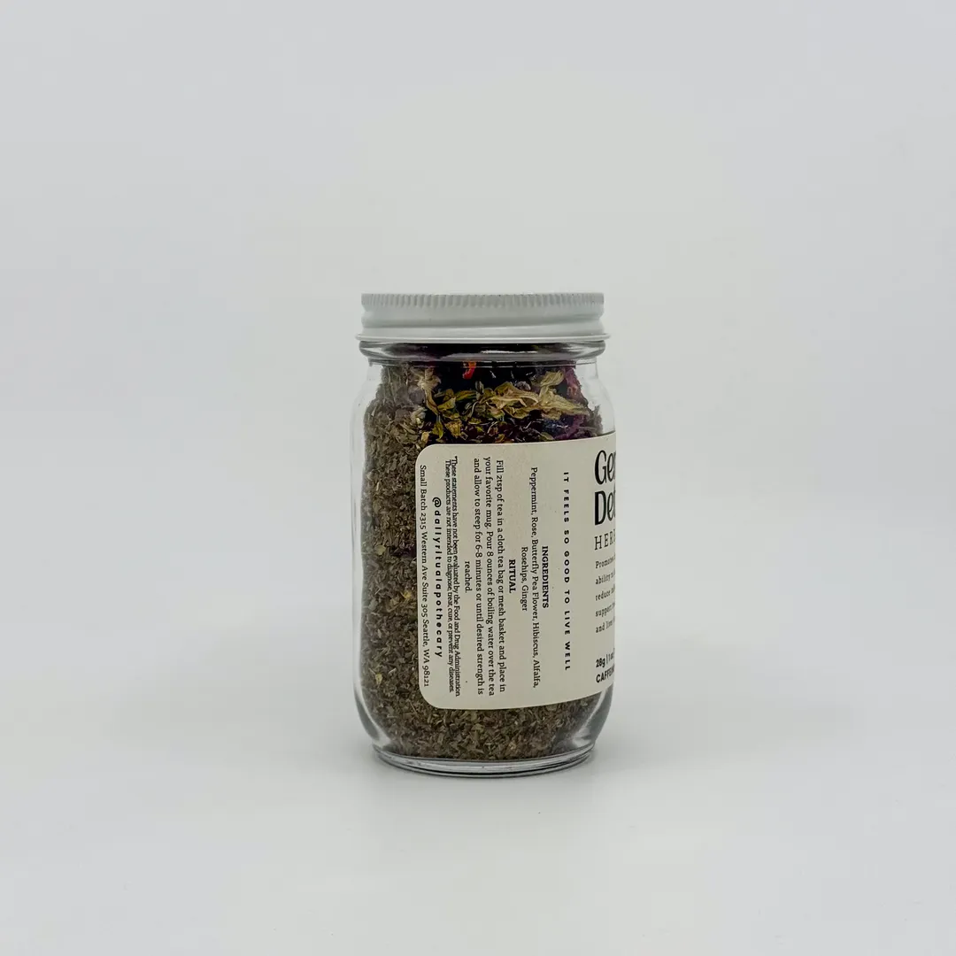 Gentle Detoxer Loose Leaf Herbal Tea | Glass Jar