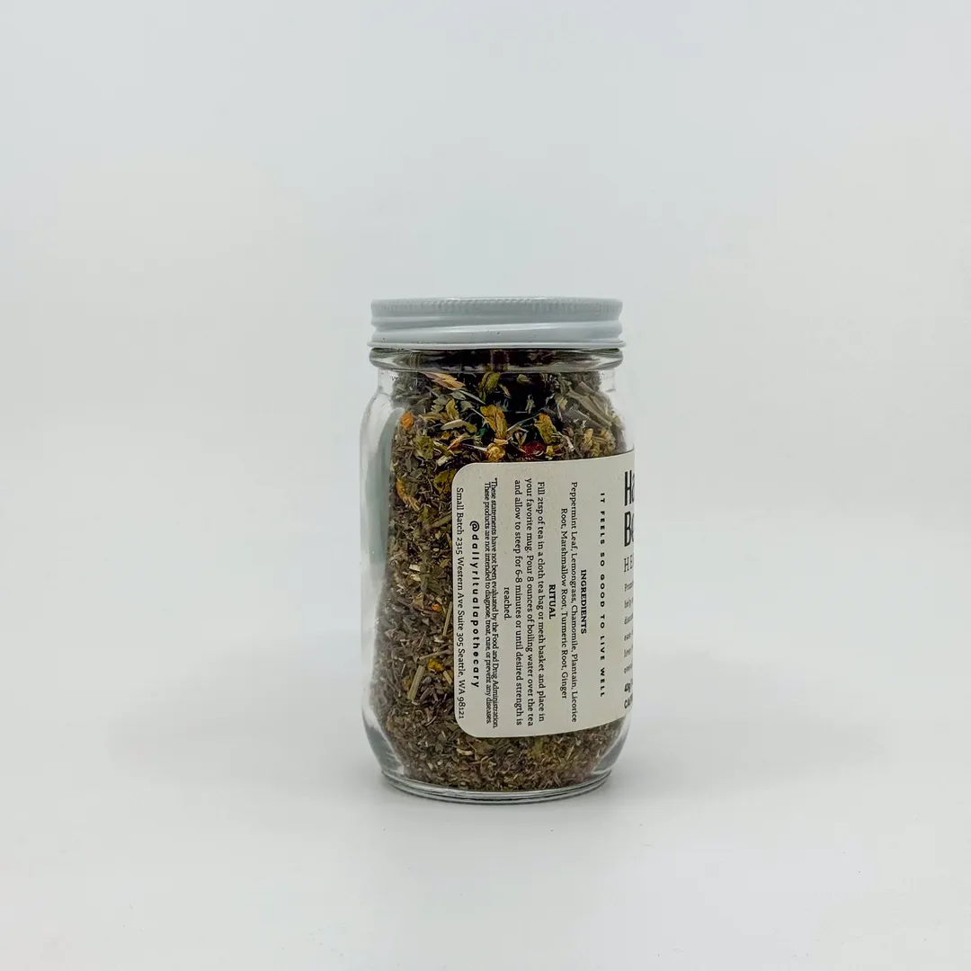 Happy Belly Loose Leaf Herbal Tea | Glass Jar