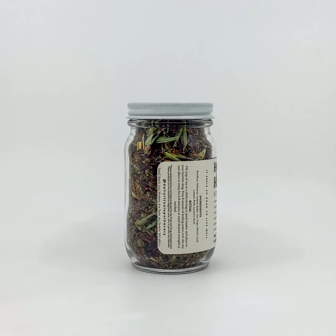 Hydrating Hibiscus Loose Leaf Herbal Tea | Glass Jar