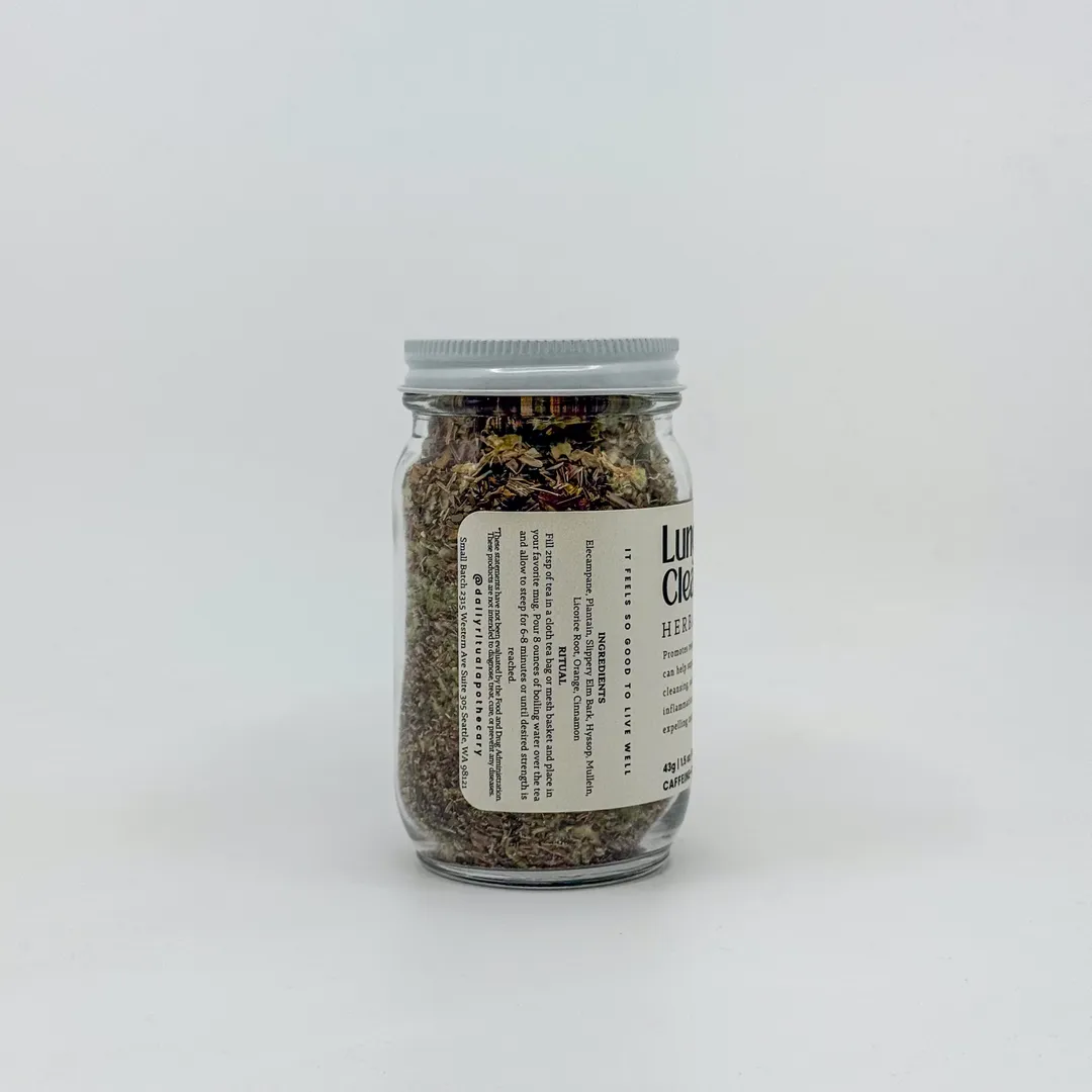 Lung Cleanser Loose Leaf Herbal Tea | Glass Jar
