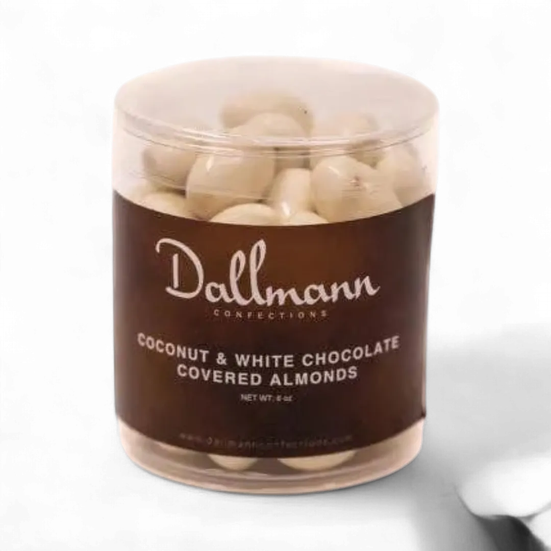 6oz White Chocolate & Coconut Covered Almonds