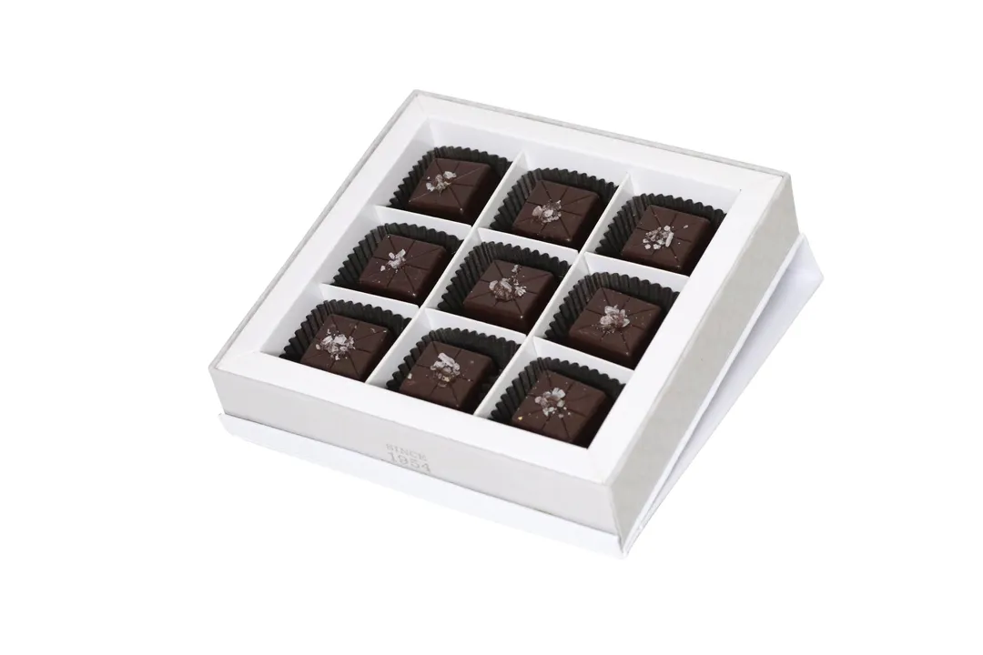 9 Piece Sea Salt Dark Chocolate Gift Box