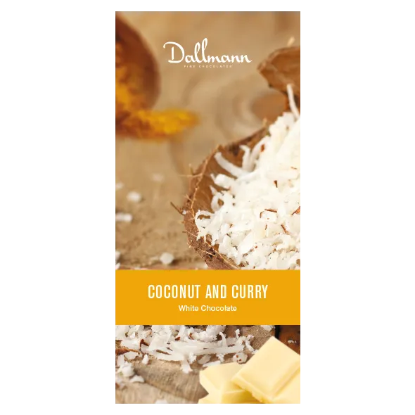 White Chocolate Coconut Curry Chocolate Bar