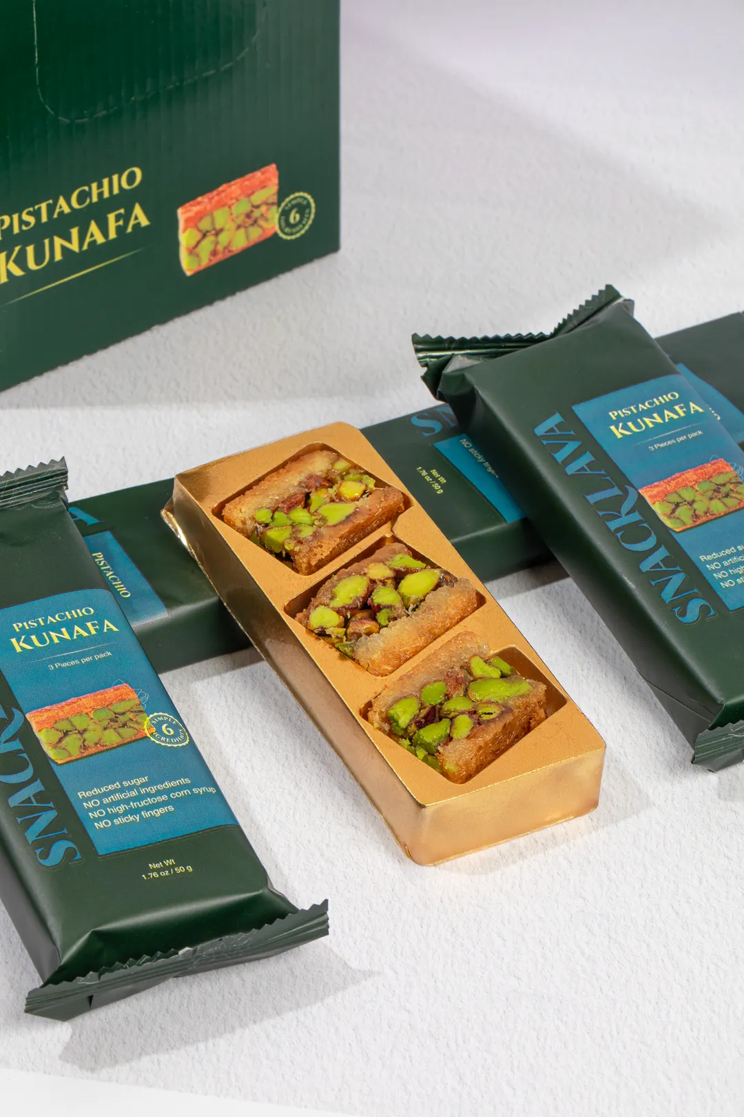 Kunafa Pistachio - Snacklava® | 20 Pack