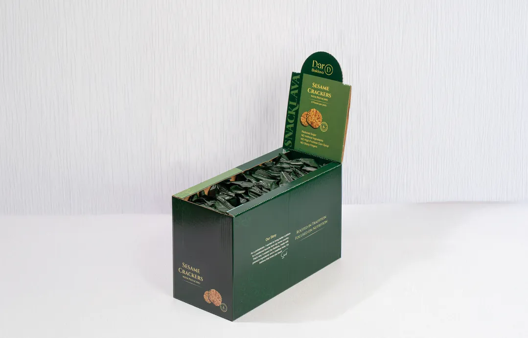 Sesame Crackers Pistachio - Snacklava® | 20 Pack