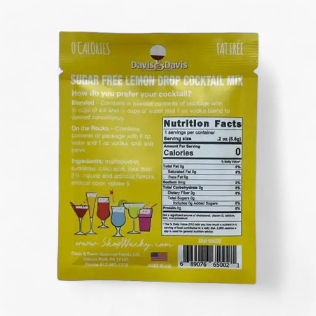 Lemon Drop Zero Sugar Single Serve Craft Cocktail Mix