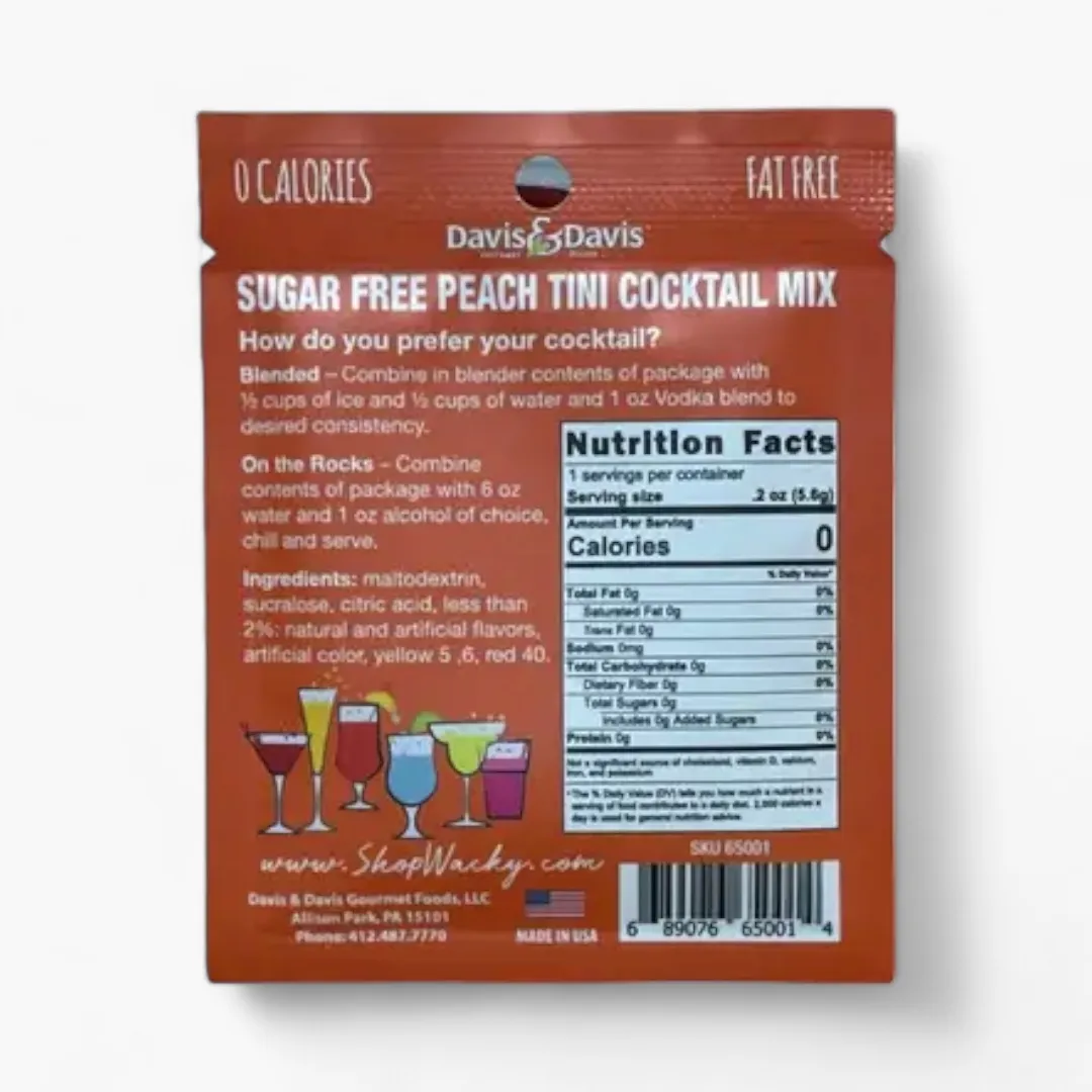 Peach-Tini Zero Sugar Single Serve Craft Cocktail Mix