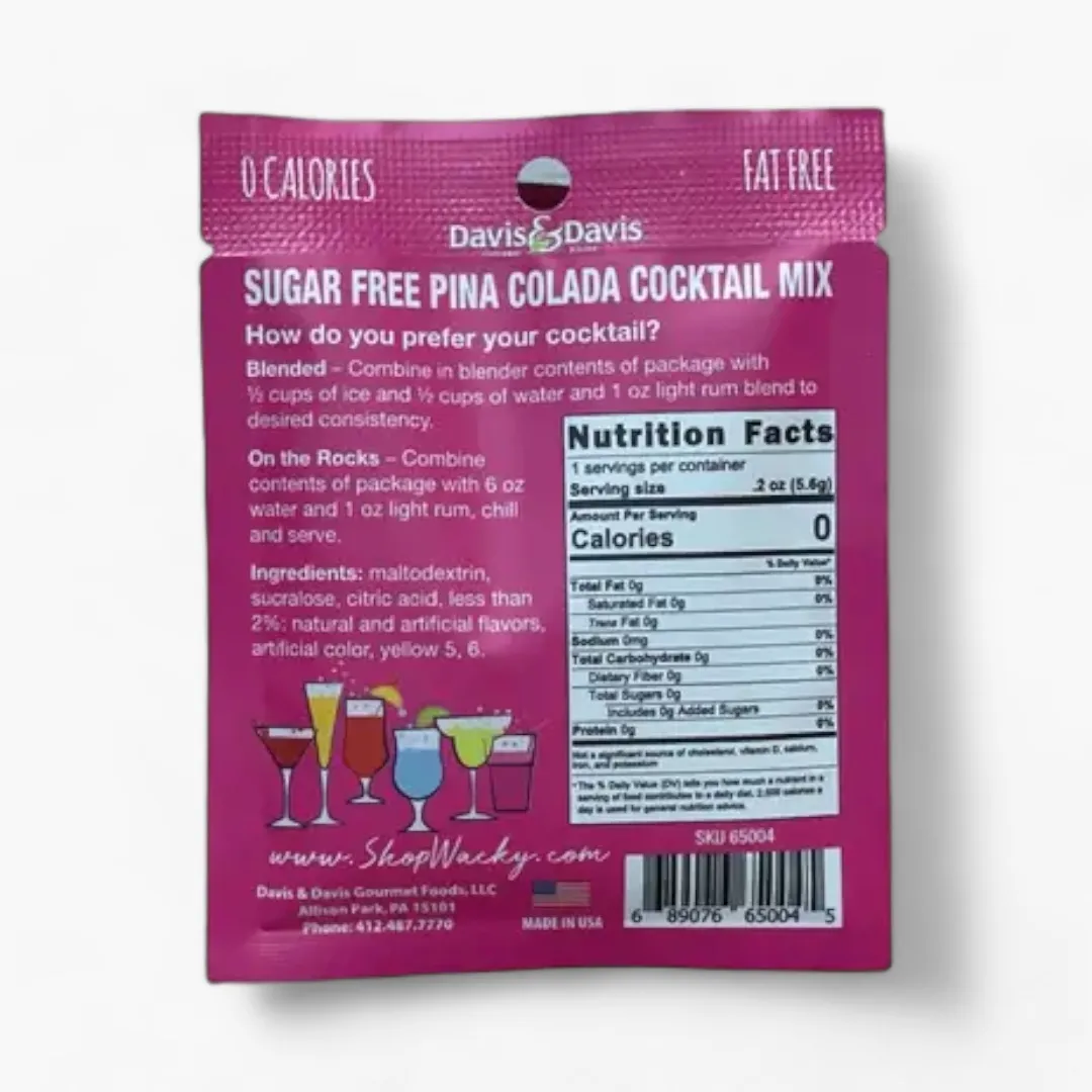 Pina Colada Zero Sugar Single Serve Craft Cocktail Mix