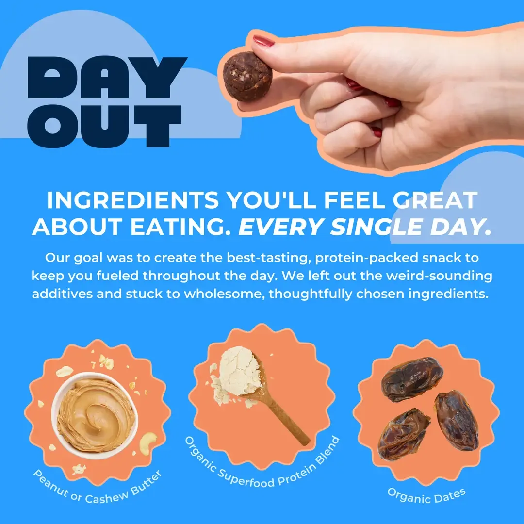 Brownie Batter Protein Balls- Case of 8 Single Serve Packs