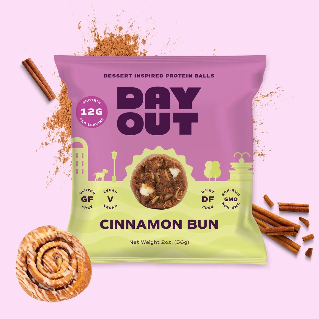 Cinnamon Bun Protein Balls- Case of 8 Single Serve Packs