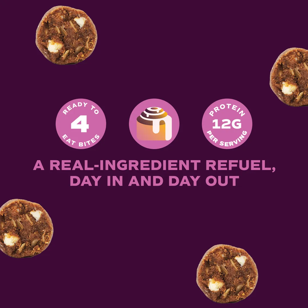 Cinnamon Bun Protein Balls- Case of 8 Single Serve Packs