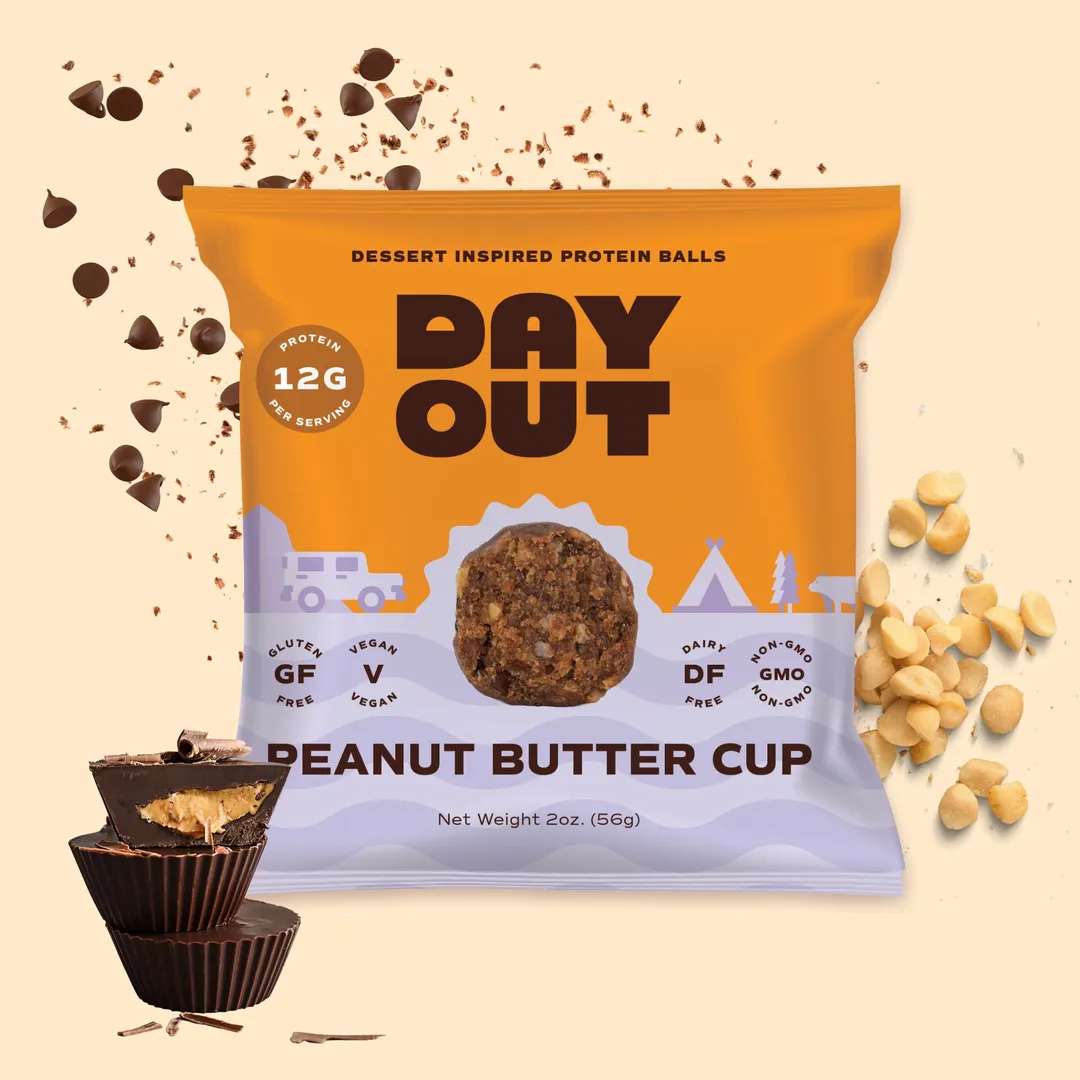 Peanut Butter Cup Protein Balls- Case of 8 Single Serve Pack