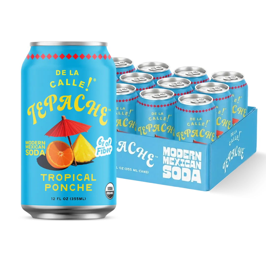 De La Calle Tropical Ponche Tepache Mexican Soda (12 Pack)