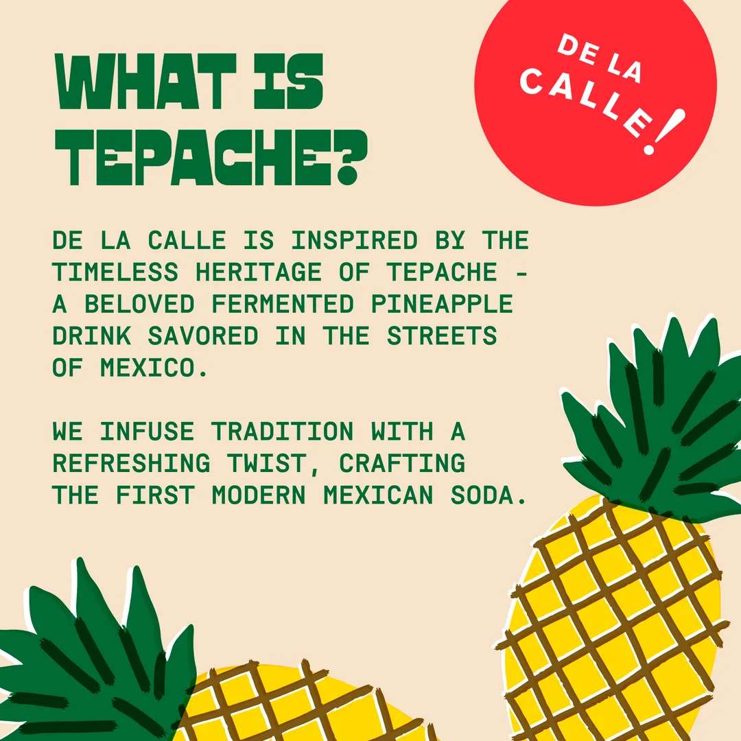 De La Calle Spiced Pineapple Tepache Mexican Soda (12 Pack)