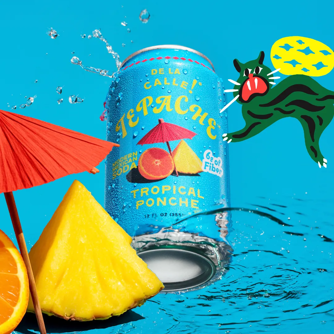 De La Calle Tropical Ponche Tepache Mexican Soda (12 Pack)