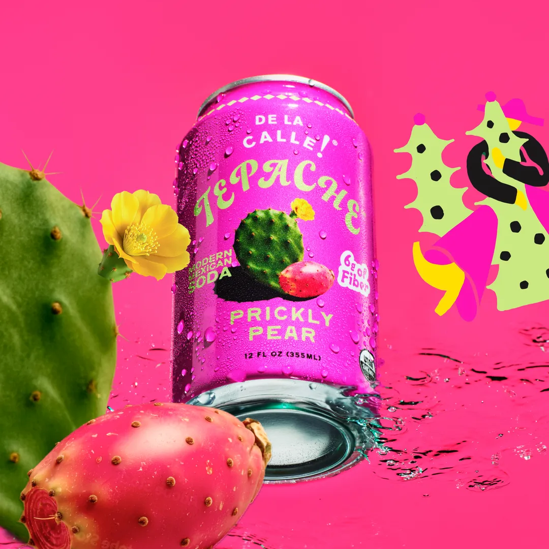 De La Calle Cactus Prickly Pear Tepache Mexican Soda (12 Pack)