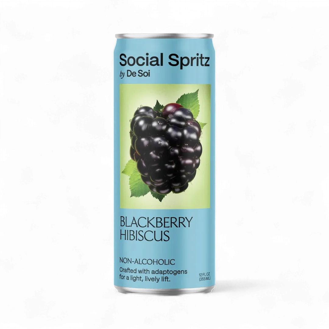 Social Spritz by De Soi - Blackberry Hibiscus, 24 cans (12oz)