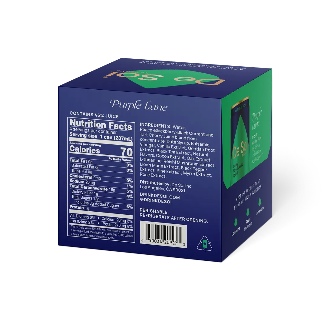 De Soi Purple Lune, Cans 24-pack (8oz)