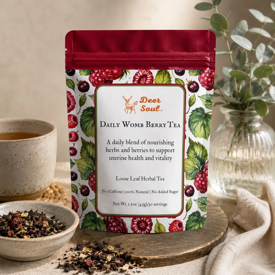 Daily Womb Berry — Raspberry Leaf & Cranberry Herbal Tea (1.5oz)