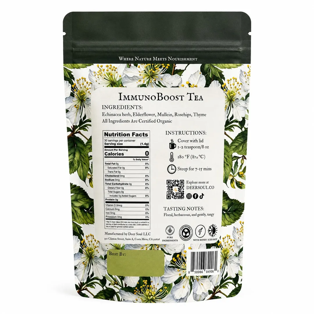 ImmunoBoost — Echinacea, Mullein & Elderflower Herbal Tea (1.5oz)