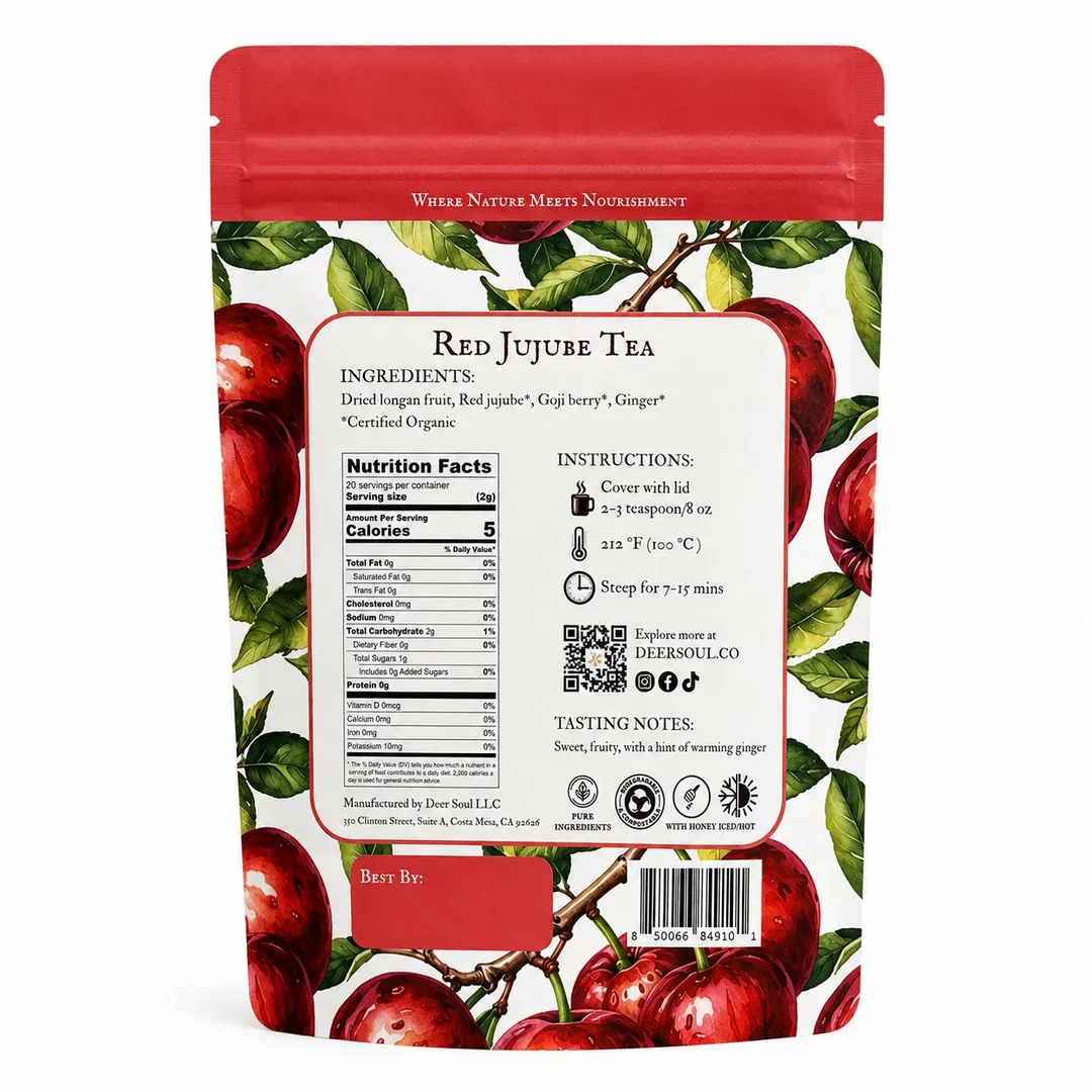 Red Jujube — Red Date, Longan & Goji Herbal Tea (1.5oz)