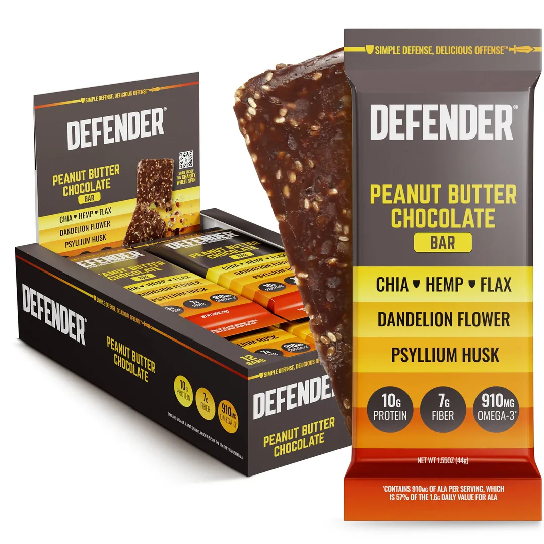 NEW: Free Wooden Display, Defender Bar, 3 Flavors (216 Bar)