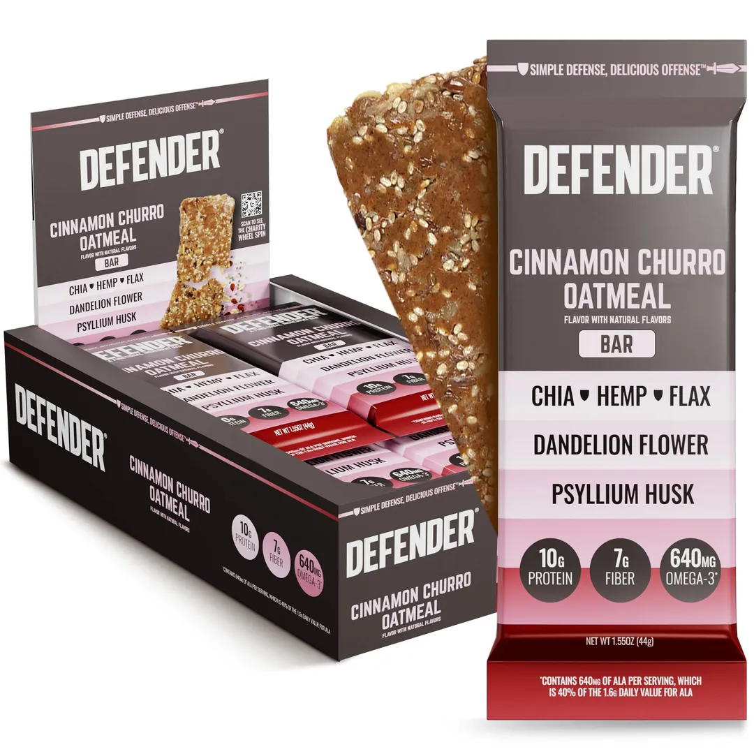 NEW: Free Wooden Display, Defender Bar, 3 Flavors (216 Bar)