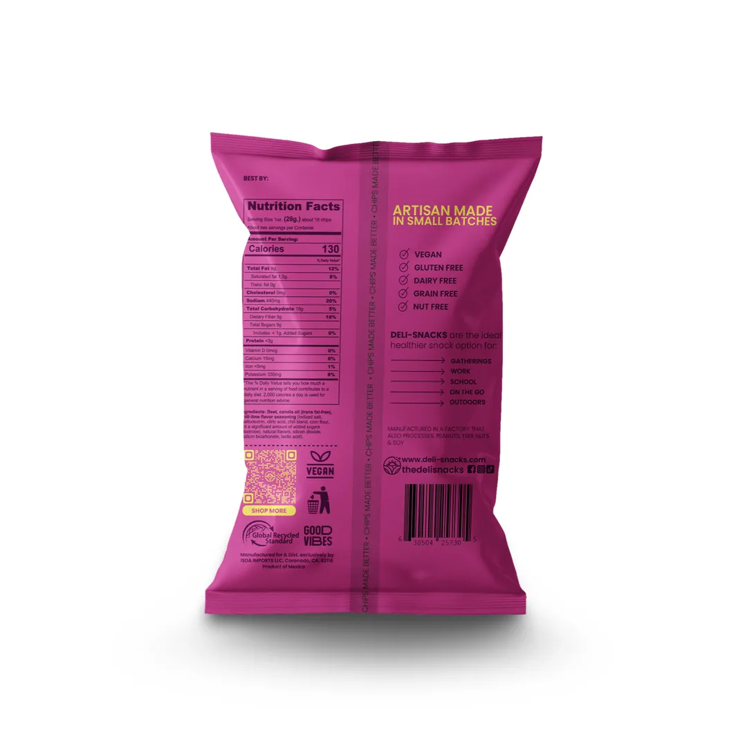 Beet Chips | Chili Lime | Healthy Snack | Vegan | GLU Free