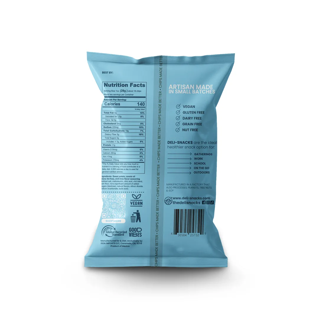 Sweet Potato Chips | Chili-Lime | Vegan | Gluten Free