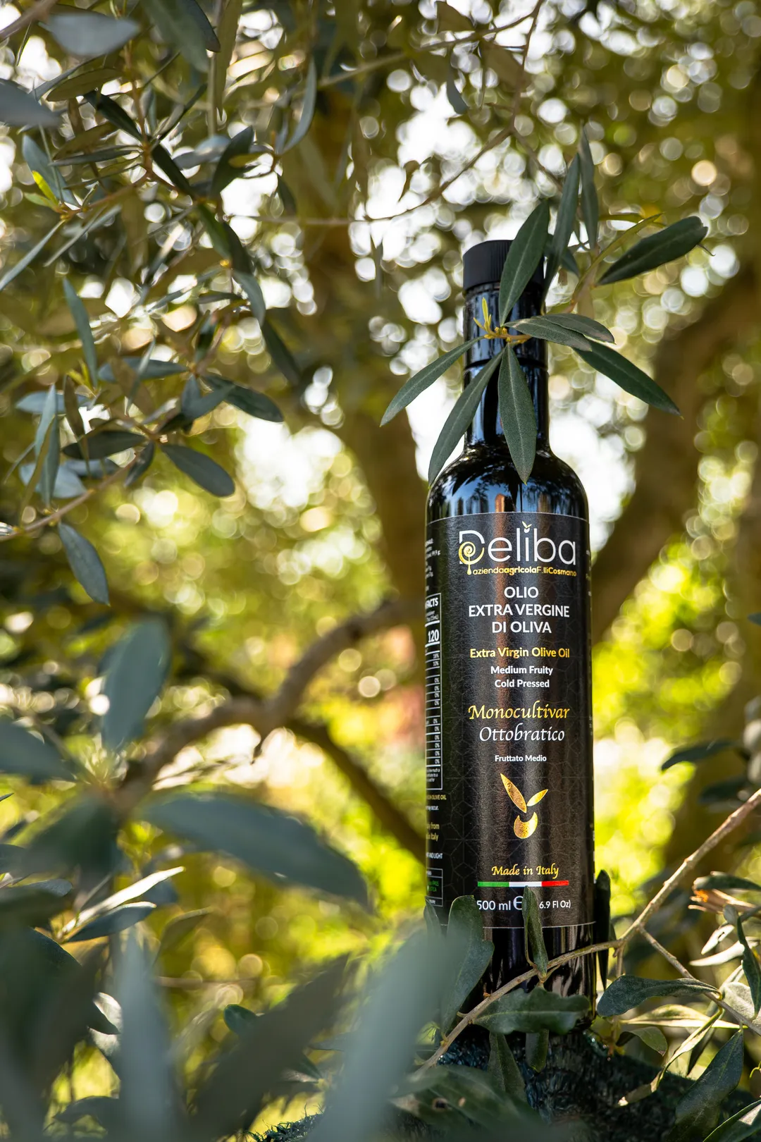 Deliba – Monocultivar Ottobratico Extra Virgin Olive Oil (500 mL)