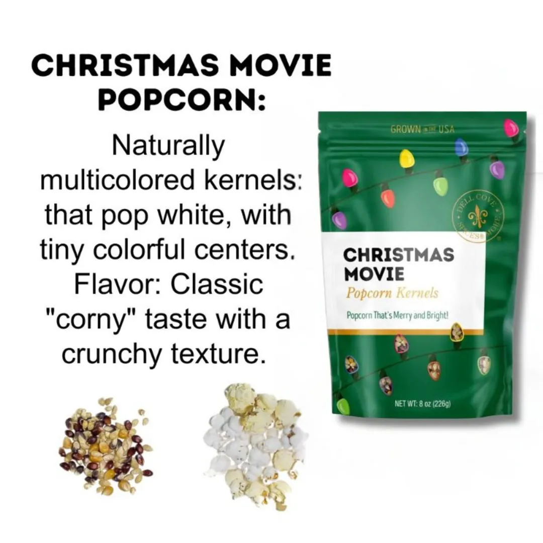 Christmas Movie Popcorn Kernels – Multicolor Holiday Popcorn